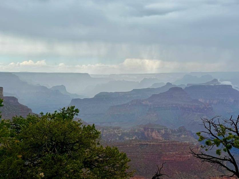 Virga falling into the canyon